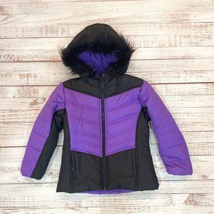 Girls Oh-So-Cozy Chevron Puffer Winter Coat